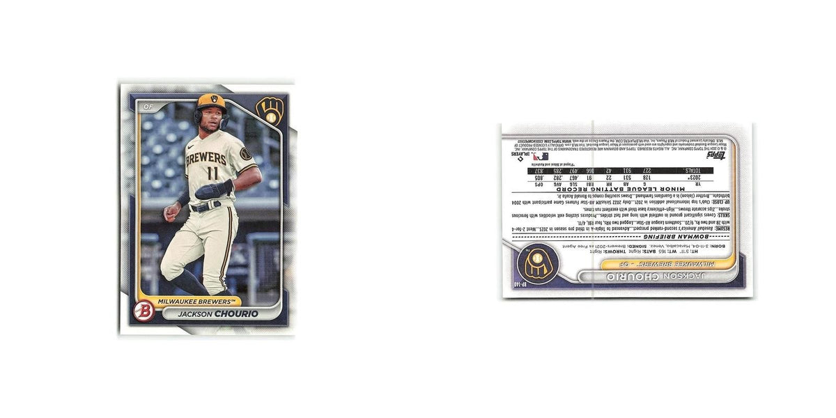 Jackson Chourio 2024 Bowman Prospects #BP-140 Milwaukee Brewers Baseball Card NM