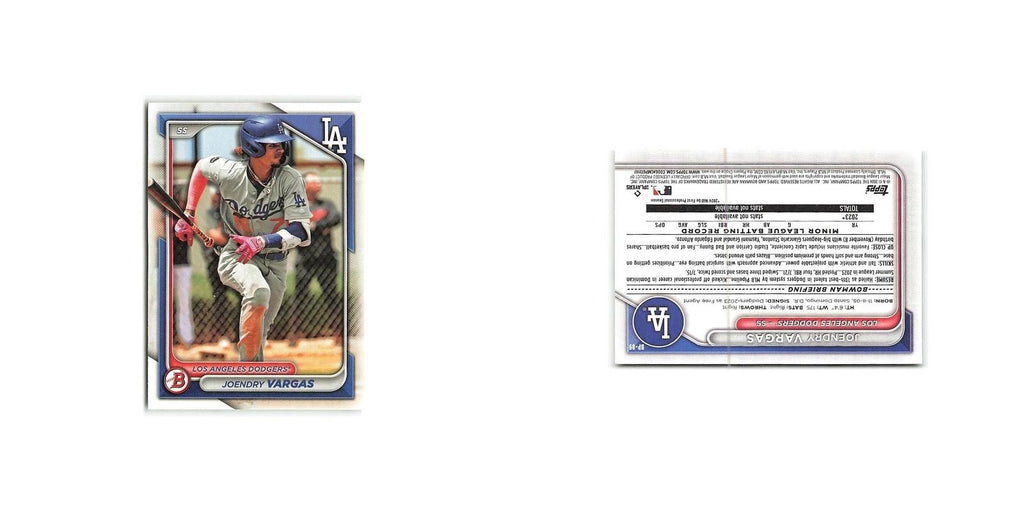 Joendry Vargas 2024 Bowman Prospects #BP-89 Los Angeles Dodgers Baseball Card NM