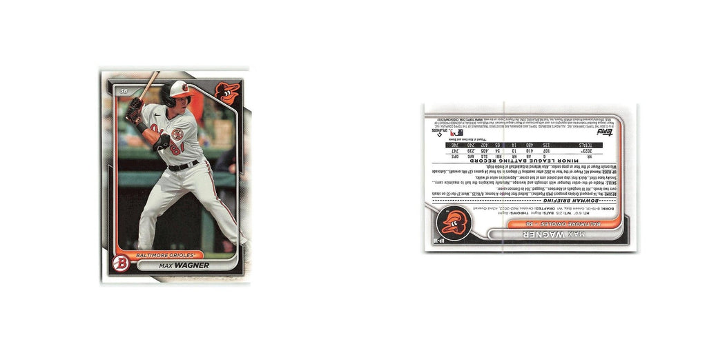Max Wagner 2024 Bowman Prospects #BP-18 Baltimore Orioles Baseball Card NM