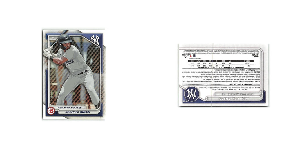 Roderick Arias 2024 Bowman Prospects #BP-100 New York Yankees Baseball Card NM