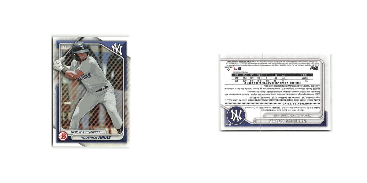 Roderick Arias 2024 Bowman Prospects #BP-100 New York Yankees Baseball Card NM