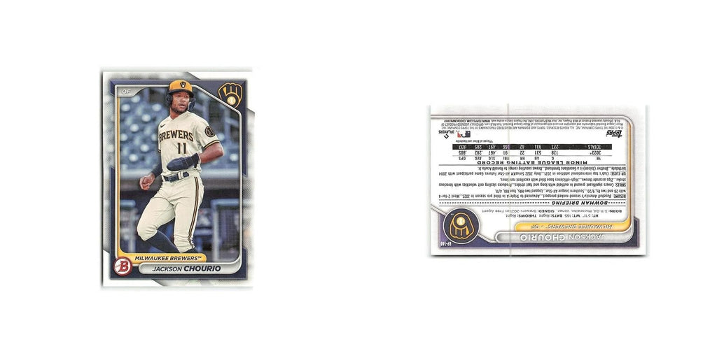 Jackson Chourio 2024 Bowman Prospects #BP-140 Milwaukee Brewers Baseball Card NM