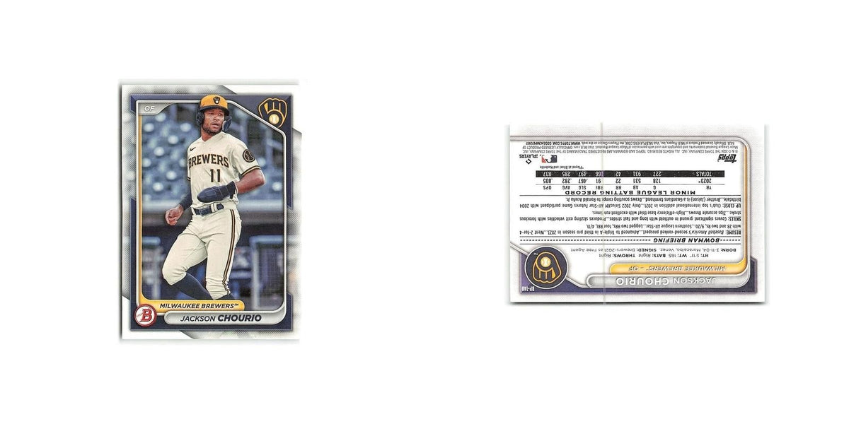 Jackson Chourio 2024 Bowman Prospects #BP-140 Milwaukee Brewers Baseball Card NM