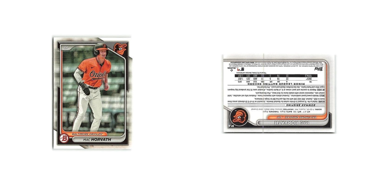 Mac Horvath 2024 Bowman Prospects #BP-6 Baltimore Orioles Baseball Card NM