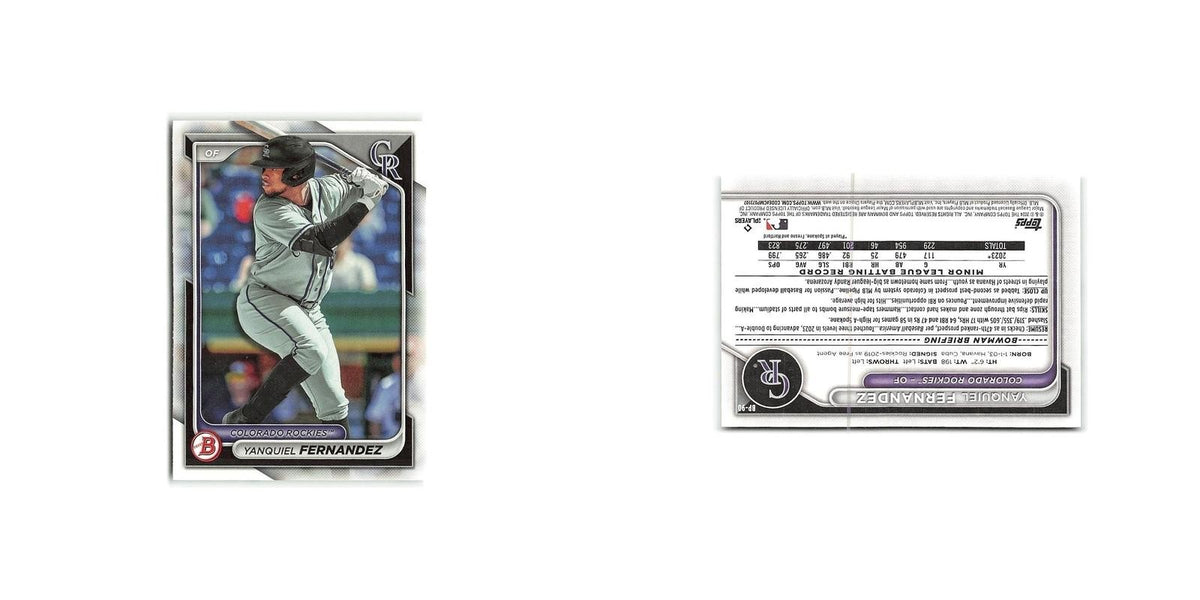 Yanquiel Fernandez 2024 Bowman Prospects #BP-90 Colorado Rockies NM
