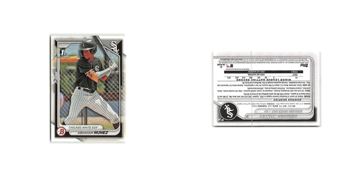 Abraham Nunez 2024 Bowman Prospects #BP-56 Chicago White Sox Baseball Card NM