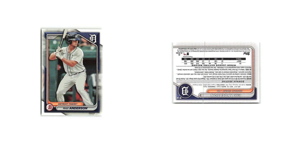 Max Anderson 2024 Bowman Prospects #BP-128 Detroit Tigers Baseball Card NM