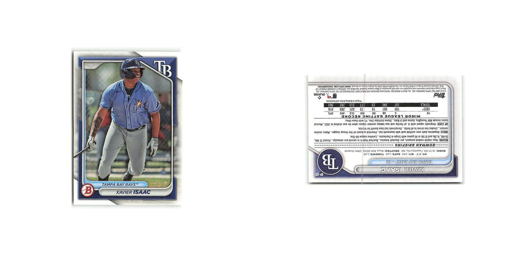 Xavier Isaac 2024 Bowman Prospects #BP-133 Tampa Bay Rays Baseball Card NM