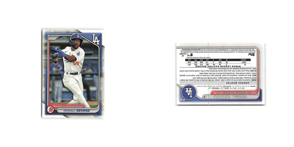 Kendall George 2024 Bowman Prospects #BP-58 Los Angeles Dodgers Baseball Card NM