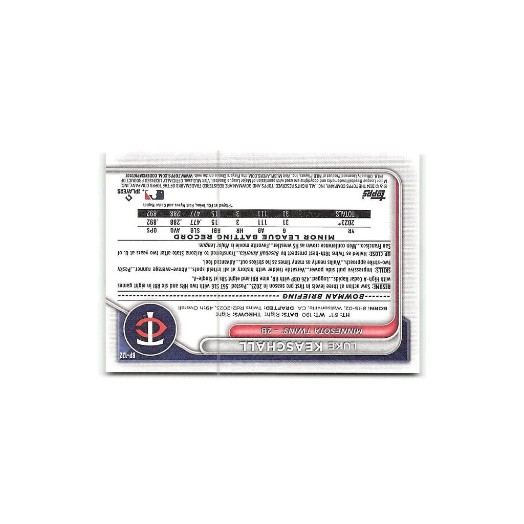 Luke Keaschall 2024 Bowman Prospects #BP-122 Minnesota Twins Baseball Card NM