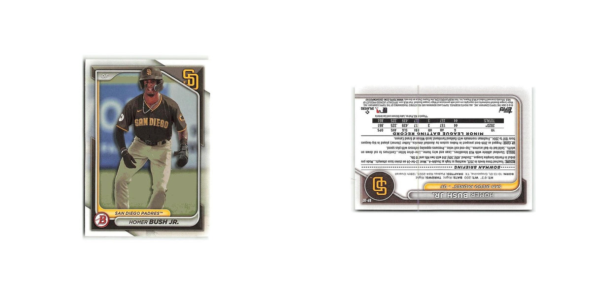 Homer Bush Jr. 2024 Bowman Prospects #BP-87 San Diego Padres Baseball Card NM