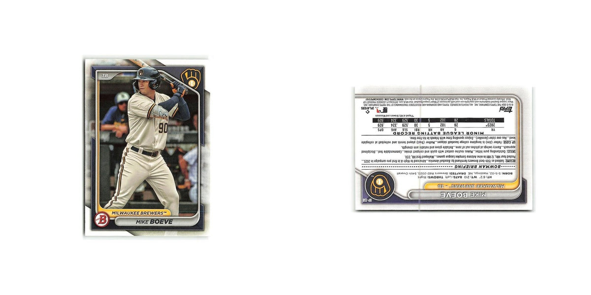 Mike Boeve 2024 Bowman Prospects #BP-138 Milwaukee Brewers Baseball Card NM