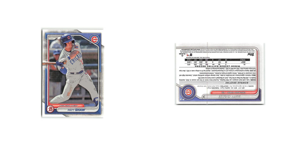 Matt Shaw 2024 Bowman Prospects #BP-30 Chicago Cubs Baseball Card NM