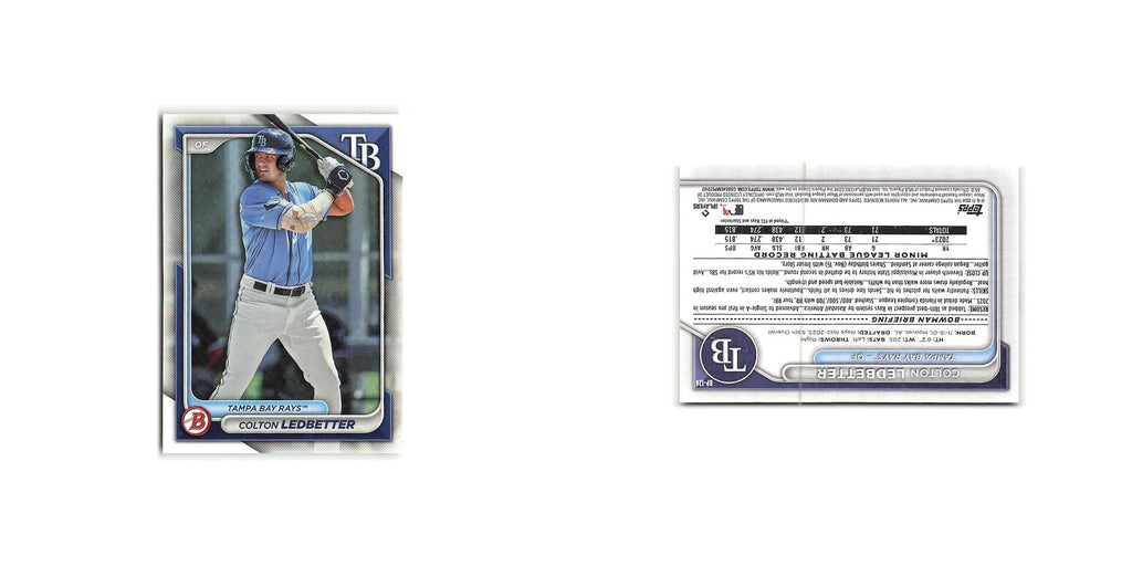 Colton Ledbetter 2024 Bowman Prospects #BP-124 Tampa Bay Rays Baseball Card NM