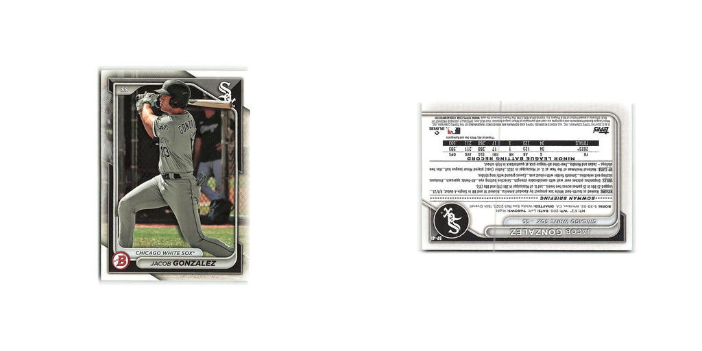Jacob Gonzalez 2024 Bowman Prospects #BP-41 Chicago White Sox Baseball Card NM