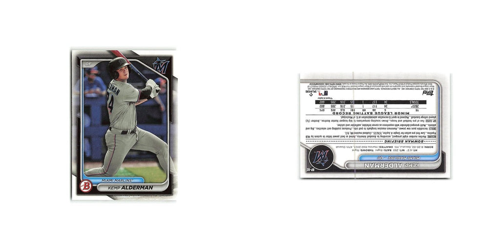 Kemp Alderman 2024 Bowman Prospects #BP-82 Miami Marlins Baseball Card NM