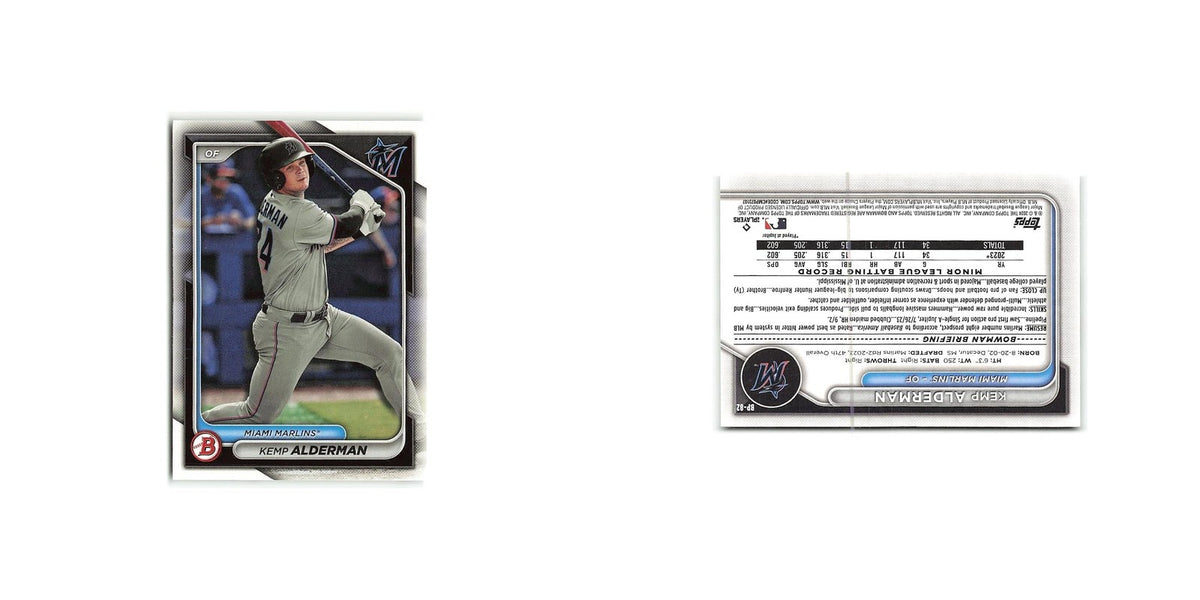 Kemp Alderman 2024 Bowman Prospects #BP-82 Miami Marlins Baseball Card NM