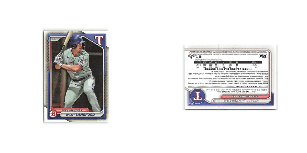 Wyatt Langford 2024 Bowman Prospects #BP-64 Texas Rangers Baseball Card NM