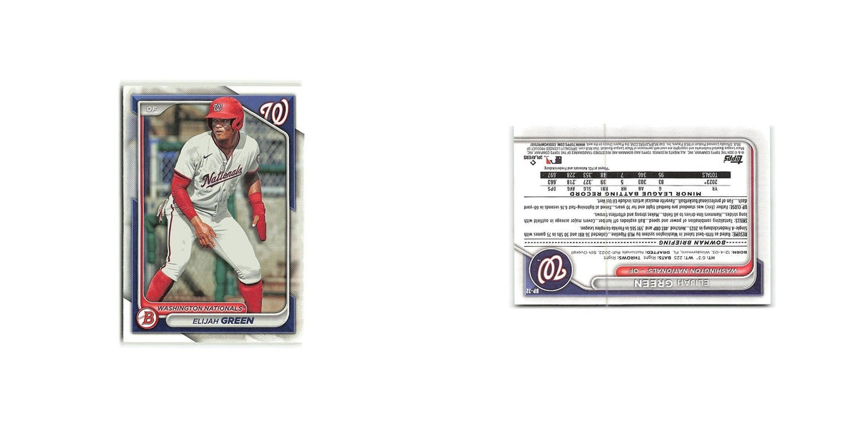 Elijah Green 2024 Bowman Prospects #BP-72 Washington Nationals Baseball Card NM