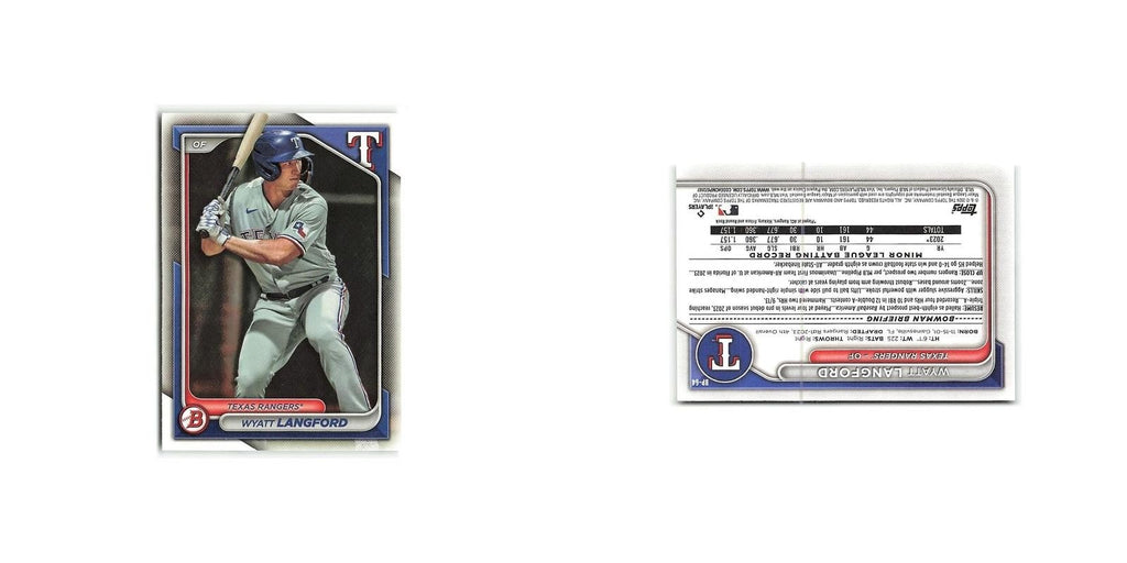 Wyatt Langford 2024 Bowman Prospects #BP-64 Texas Rangers Baseball Card NM