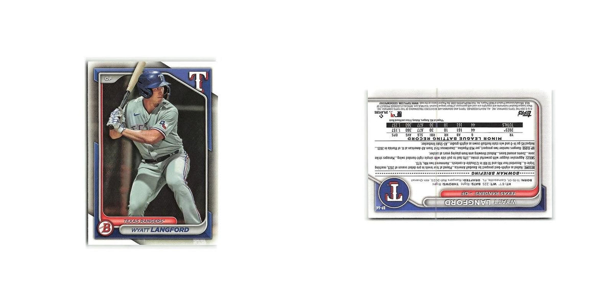 Wyatt Langford 2024 Bowman Prospects #BP-64 Texas Rangers Baseball Card NM