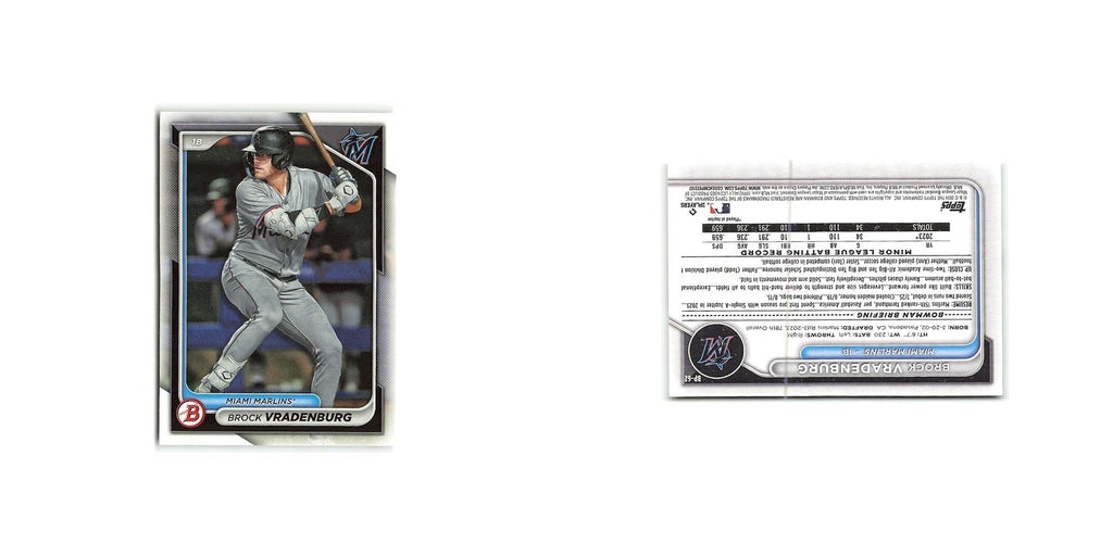 Brock Vradenburg 2024 Bowman Prospects #BP-62 Miami Marlins Baseball Card NM