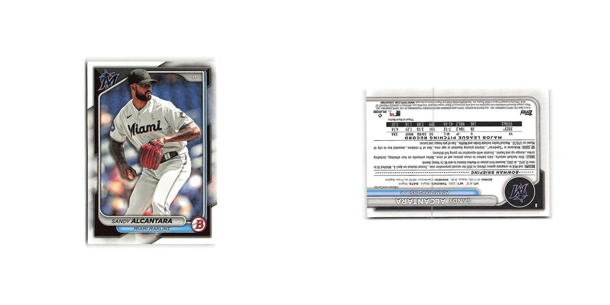 Sandy Alcantara 2024 Bowman #8 Miami Marlins Baseball Card NM