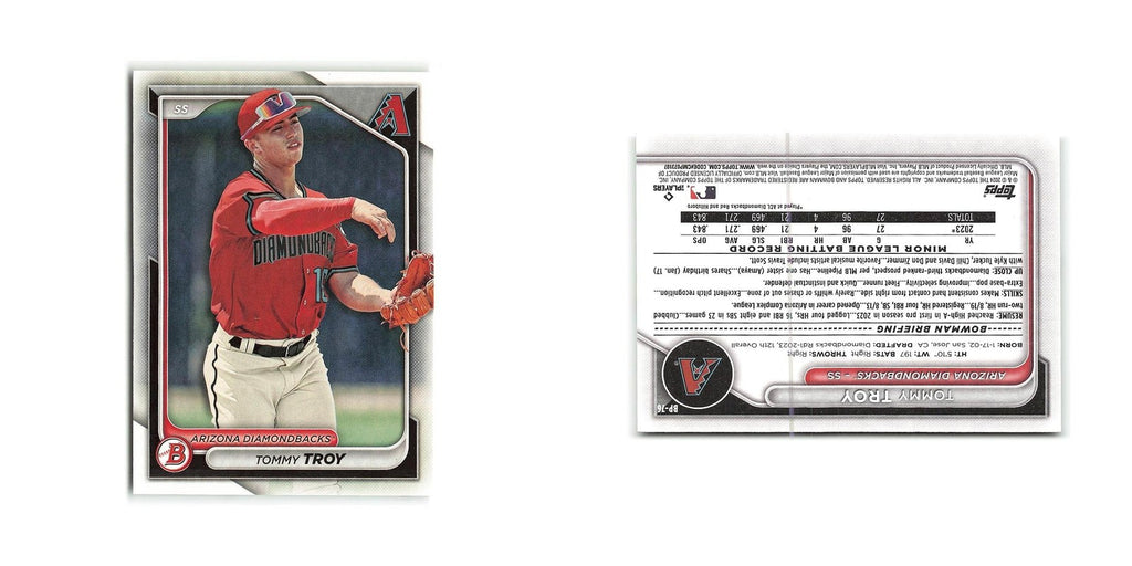 Tommy Troy 2024 Bowman Prospects #BP-76 Arizona Diamondbacks Baseball Card NM