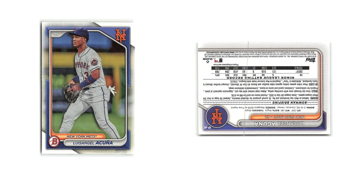 Luisangel Acuna 2024 Bowman Prospects #BP-40 New York Mets Baseball Card NM