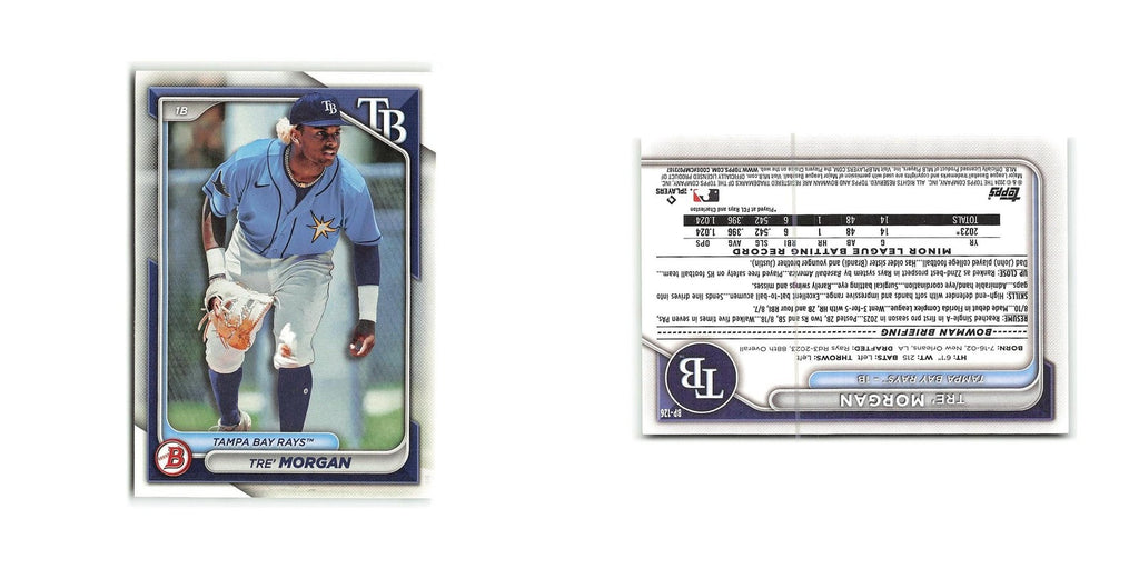 Tre' Morgan 2024 Bowman Prospects #BP-126 Tampa Bay Rays Baseball Card NM