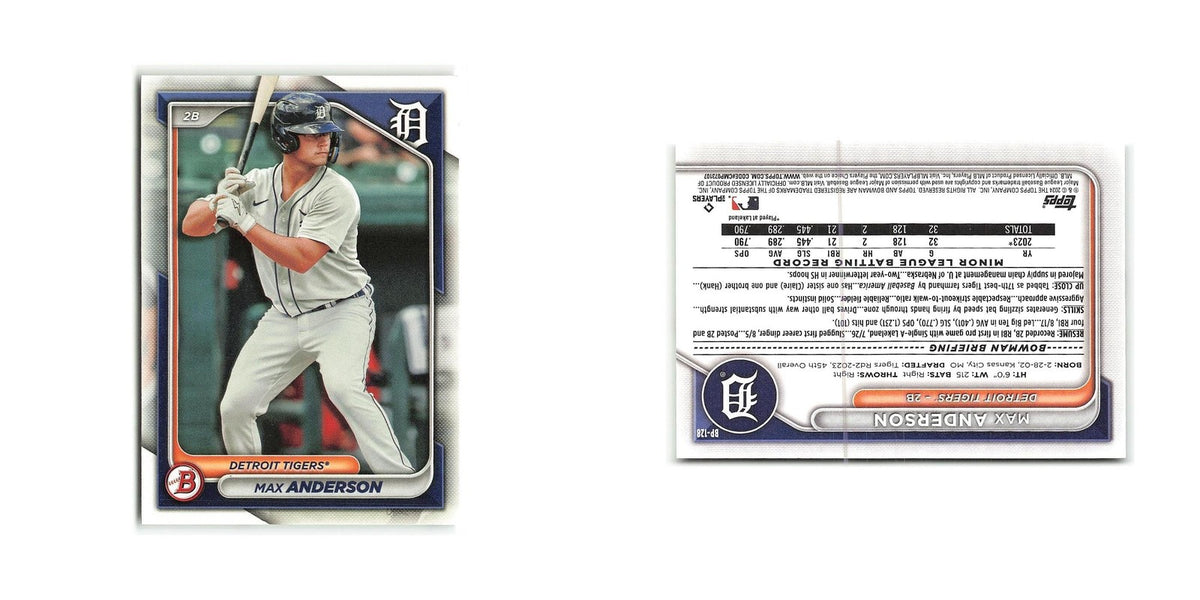 Max Anderson 2024 Bowman Prospects #BP-128 Detroit Tigers Baseball Card NM