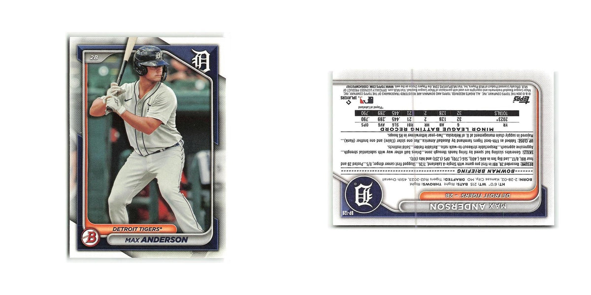 Max Anderson 2024 Bowman Prospects #BP-128 Detroit Tigers Baseball Card NM