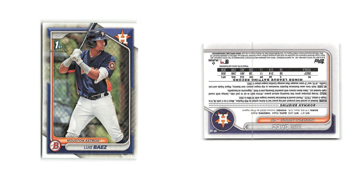 Luis Baez 2024 Bowman Prospects #BP-66 Houston Astros Baseball Card NM