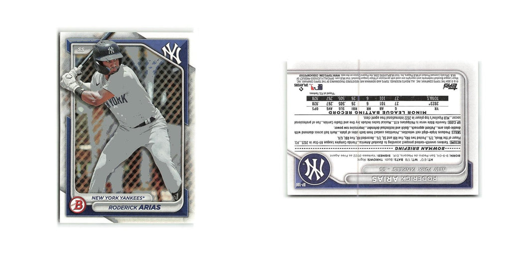 Roderick Arias 2024 Bowman Prospects #BP-100 New York Yankees Baseball Card NM