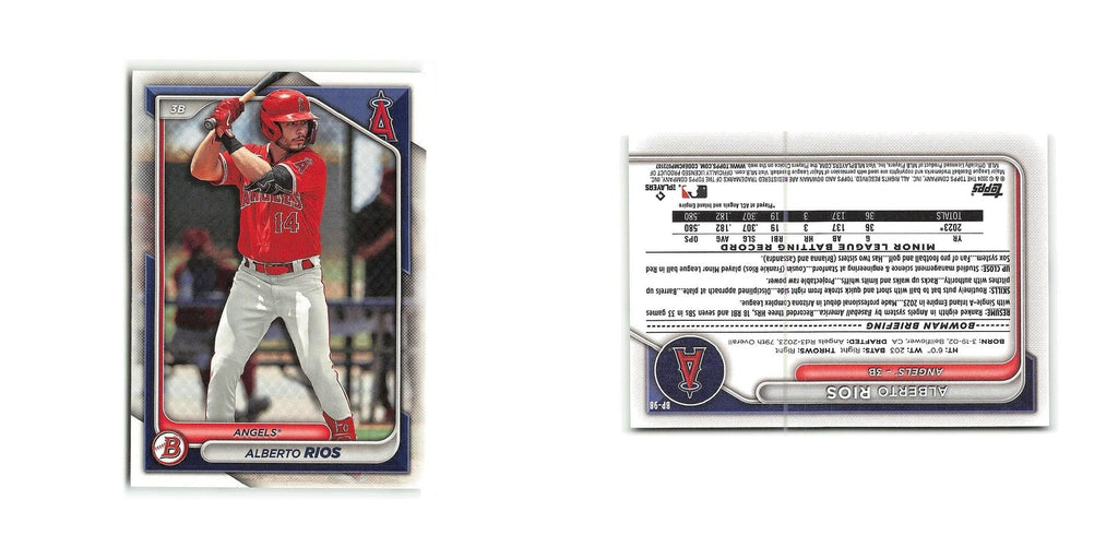 Alberto Rios 2024 Bowman Prospects #BP-98 Los Angeles Angels Baseball Card NM