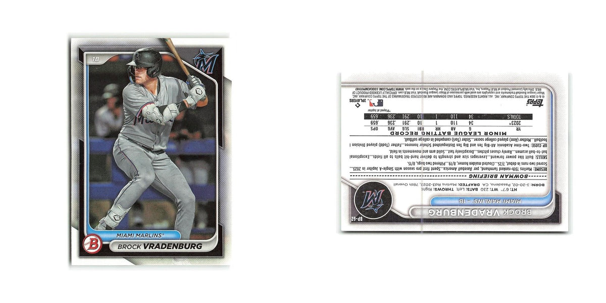 Brock Vradenburg 2024 Bowman Prospects #BP-62 Miami Marlins Baseball Card NM