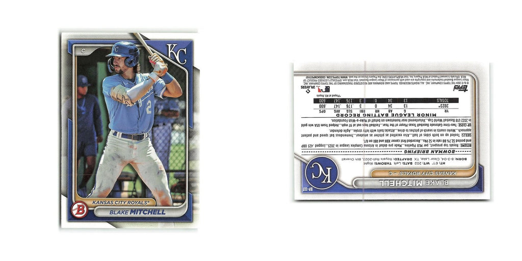 Blake Mitchell 2024 Bowman Prospects #BP-117 Kansas City Royals Baseball Card NM