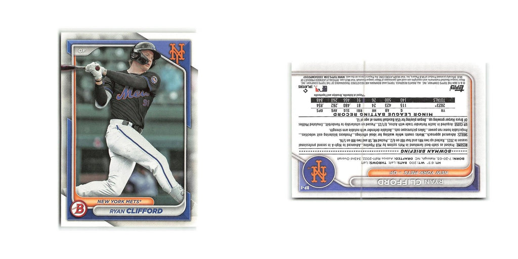 Ryan Clifford 2024 Bowman Prospects #BP-1 New York Mets Baseball Card NM
