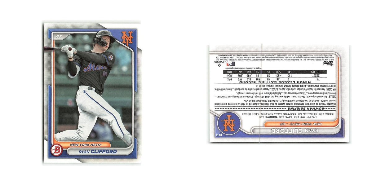 Ryan Clifford 2024 Bowman Prospects #BP-1 New York Mets Baseball Card NM