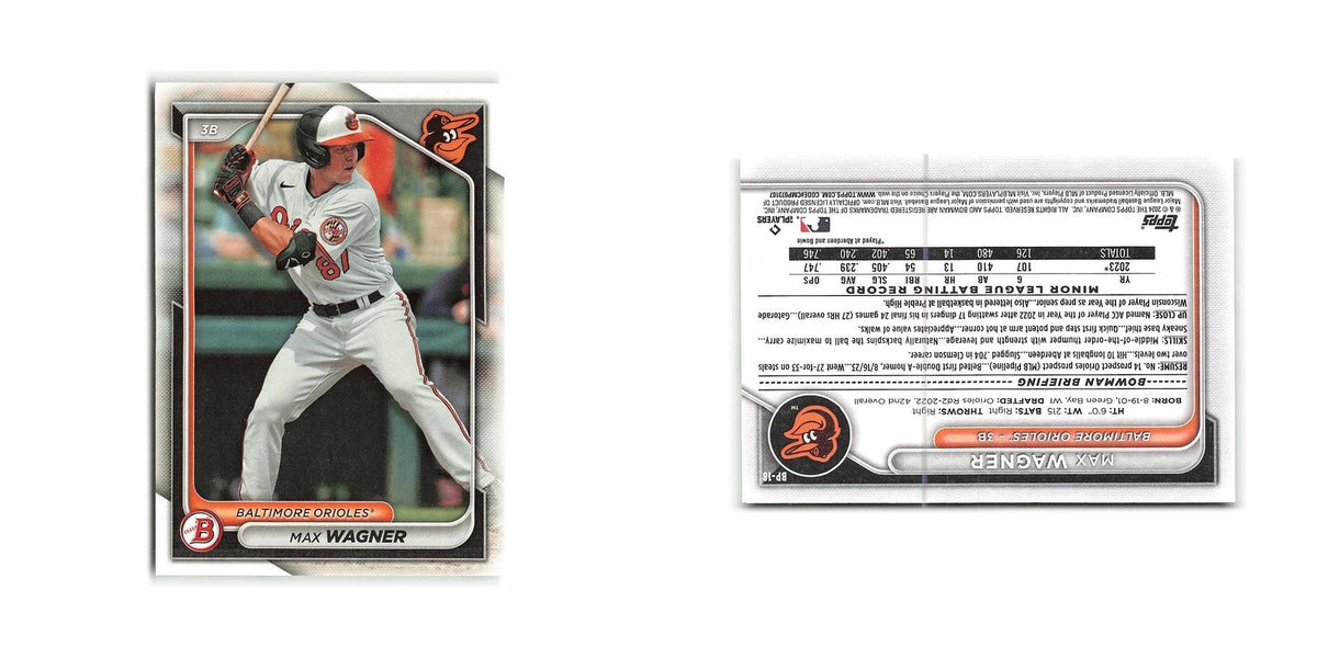 Max Wagner 2024 Bowman Prospects #BP-18 Baltimore Orioles Baseball Card NM