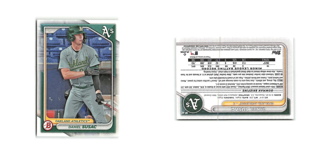 Daniel Susac 2024 Bowman Prospects #BP-42 Oakland Athletics Baseball Card NM