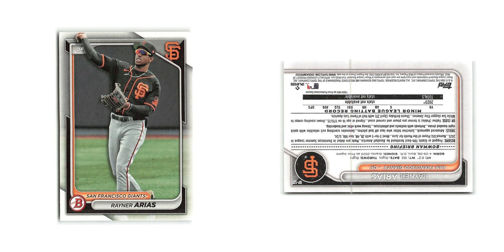 Rayner Arias 2024 Bowman Prospects #BP-127 San Francisco Giants Baseball Card NM
