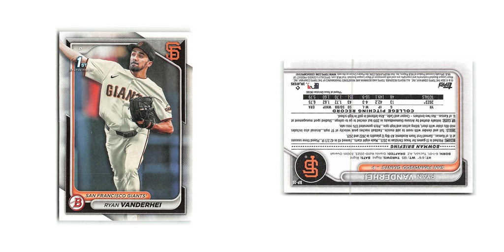 Ryan Vanderhei 2024 Bowman Prospects #BP-15 San Francisco Giants NM