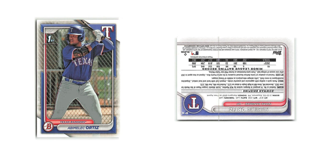 Abimelec Ortiz 2024 Bowman Prospects #BP-16 Texas Rangers Baseball Card NM