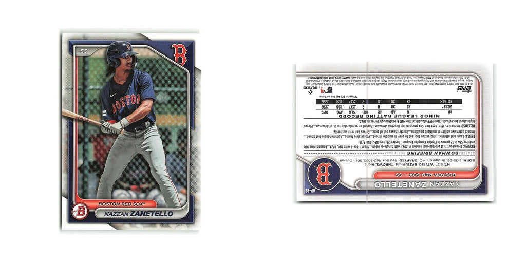 Nazzan Zanetello 2024 Bowman Prospects #BP-88 Boston Red Sox Baseball Card NM