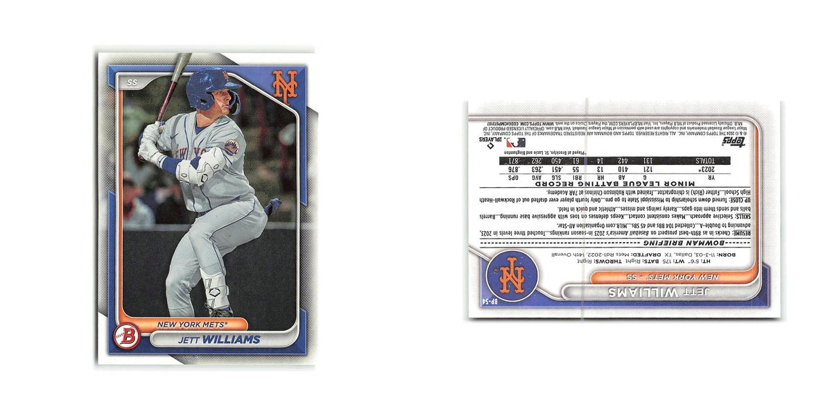 Jett Williams 2024 Bowman Prospects #BP-54 New York Mets Baseball Card NM