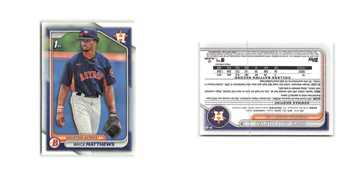 Brice Matthews 2024 Bowman Prospects #BP-69 Houston Astros Baseball Card NM