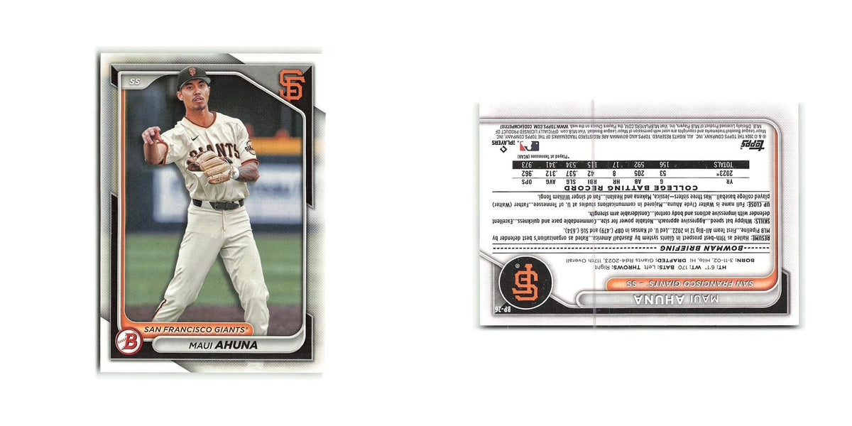 Maui Ahuna 2024 Bowman Prospects #BP-26 San Francisco Giants Baseball Card NM