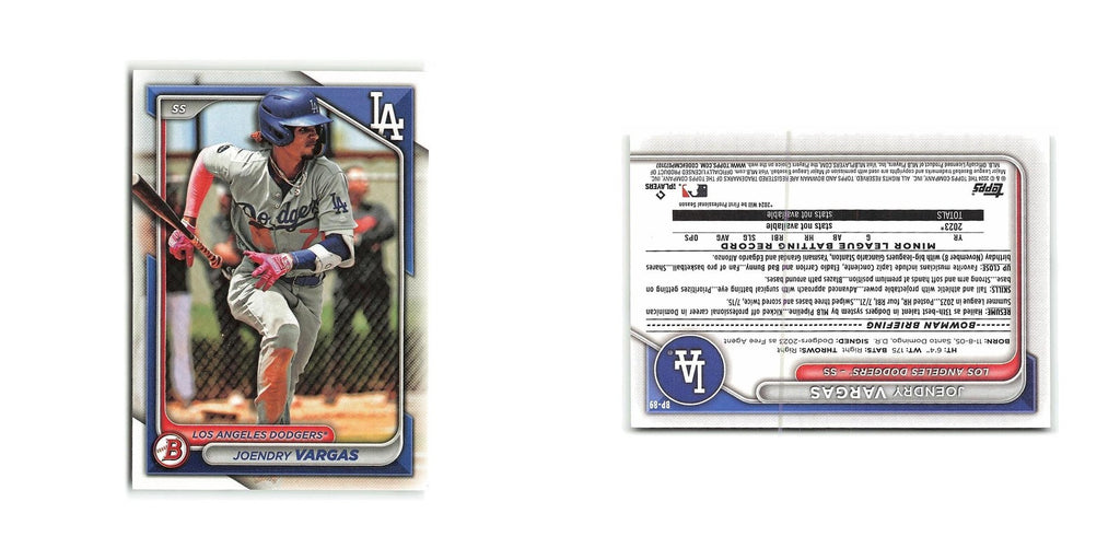Joendry Vargas 2024 Bowman Prospects #BP-89 Los Angeles Dodgers Baseball Card NM
