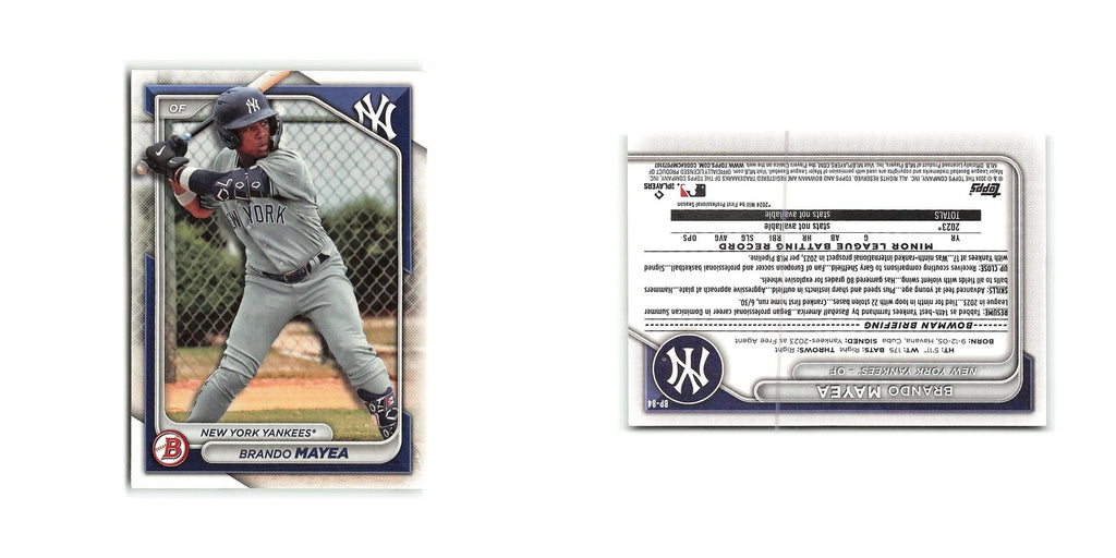 Brando Mayea 2024 Bowman Prospects #BP-84 New York Yankees Baseball Card NM